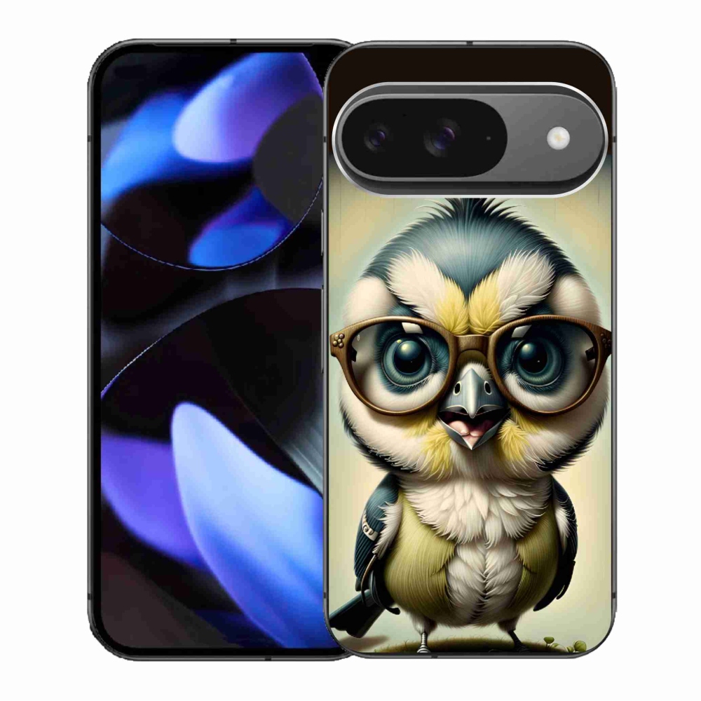 Gélový kryt mmCase na Google Pixel 9/9 Pro - mláďa s okuliarmi