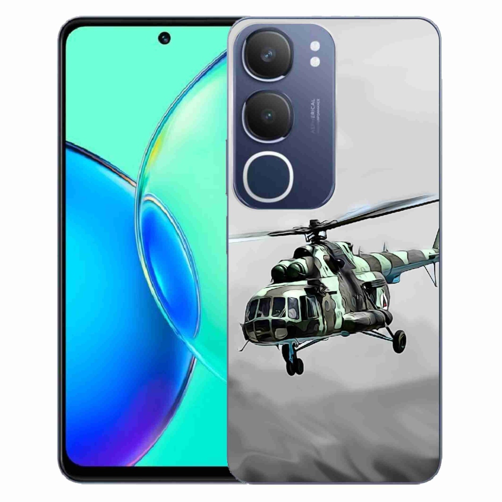 Gélový kryt mmCase na Vivo Y19s - vojenský vrtuľník