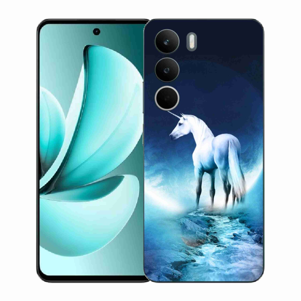 Gélový kryt mmCase na Realme C71 - biely jednorožec