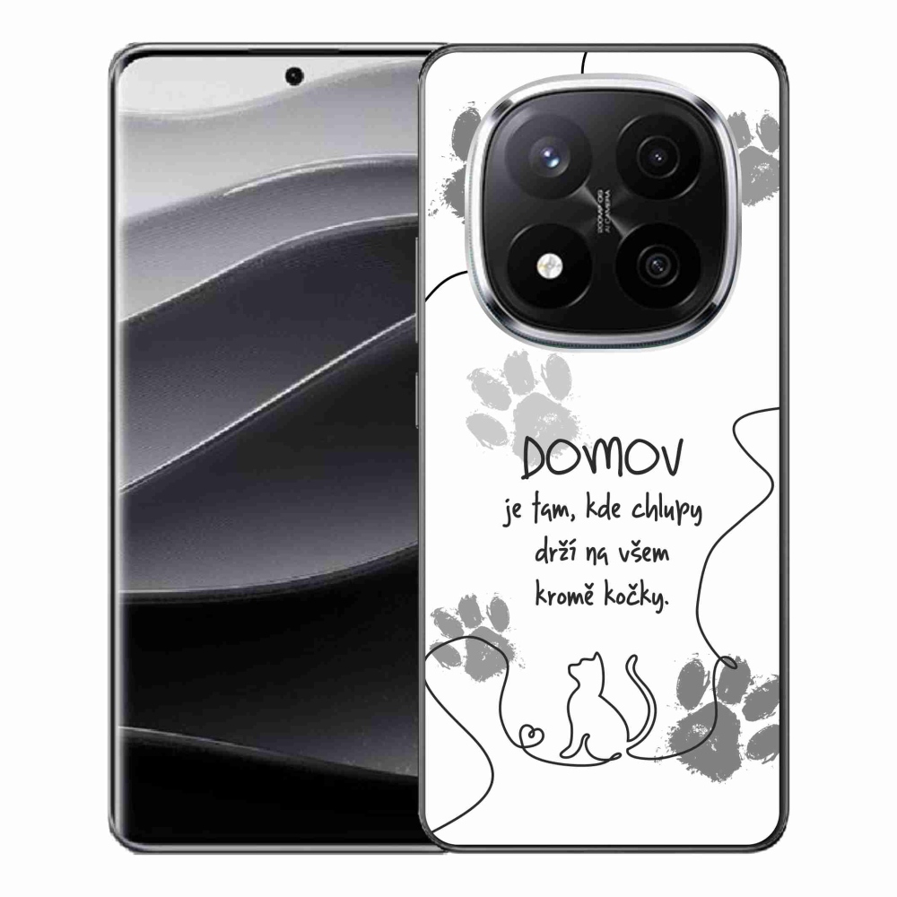 Gélový kryt mmCase na Xiaomi Redmi Note 14 Pro+ 5G - mačacie motív biele pozadie