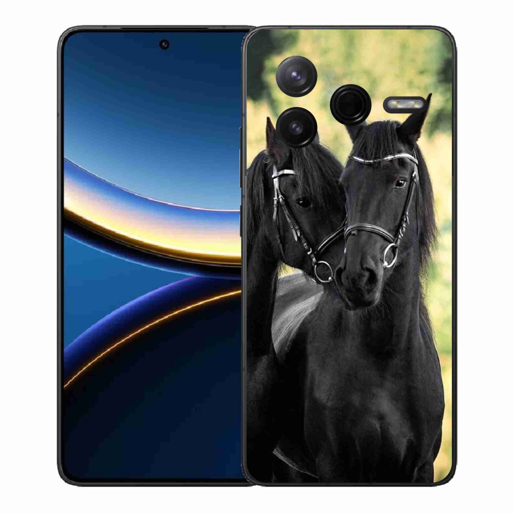 Gélový kryt mmCase na Xiaomi Poco F7 Pro - dva čierne kone