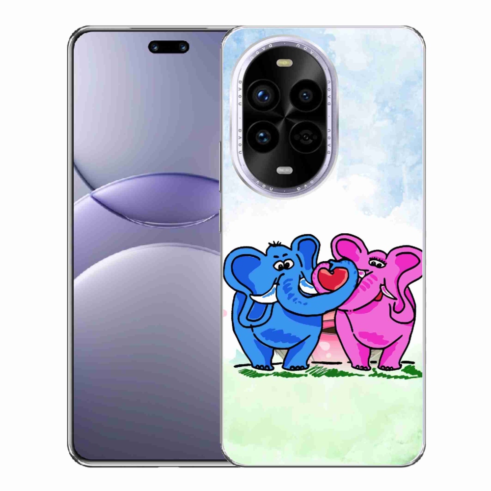 Gélový kryt mmCase na Huawei Nova 13 Pro 5G - zamilovaní slony
