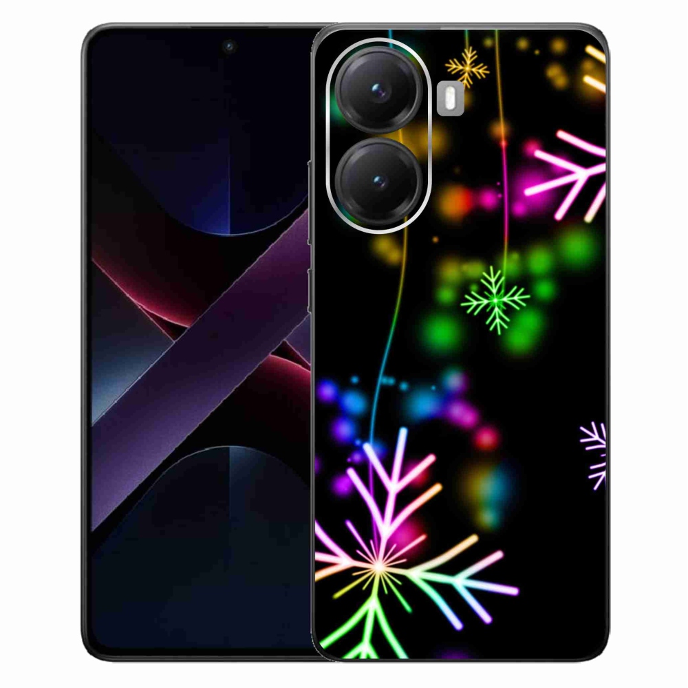 Gélový kryt mmCase na Xiaomi Poco X7 Pro 5G - farebné vločky