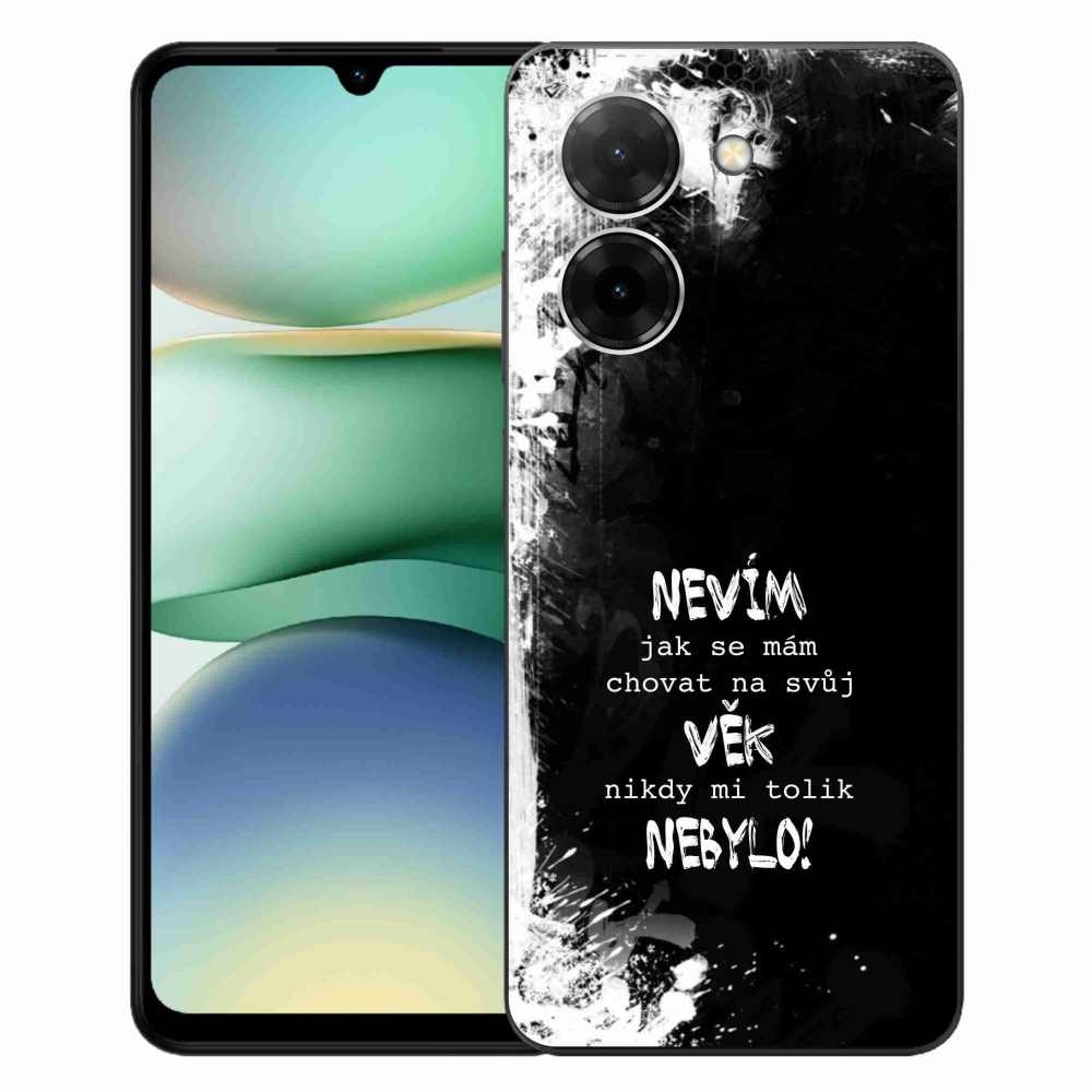 Gélový kryt mmCase na Xiaomi Redmi A5 (173.45x79.35x8.45mm) - vtipný text 14 čierne pozadie