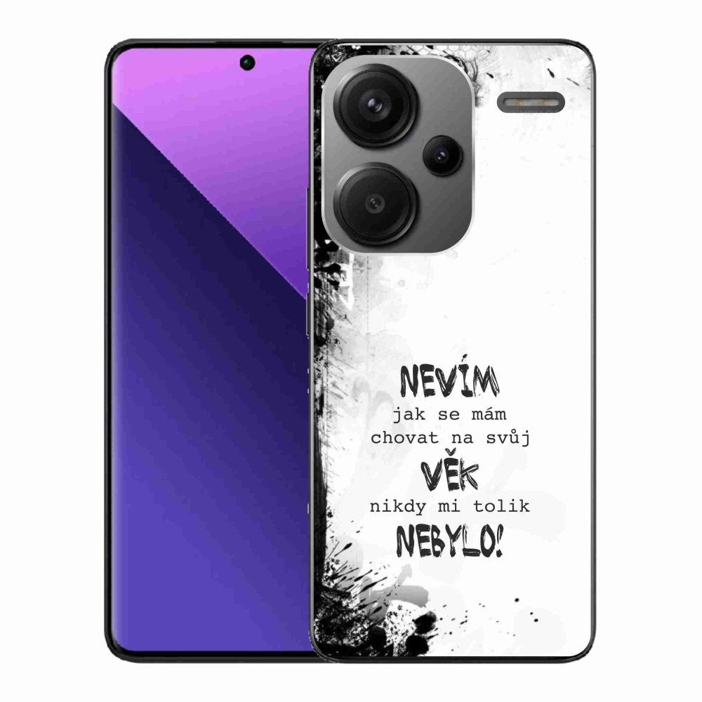 Gélový kryt mmCase na Xiaomi Redmi Note 13 Pro+ 5G - vtipný text 14 biele pozadie