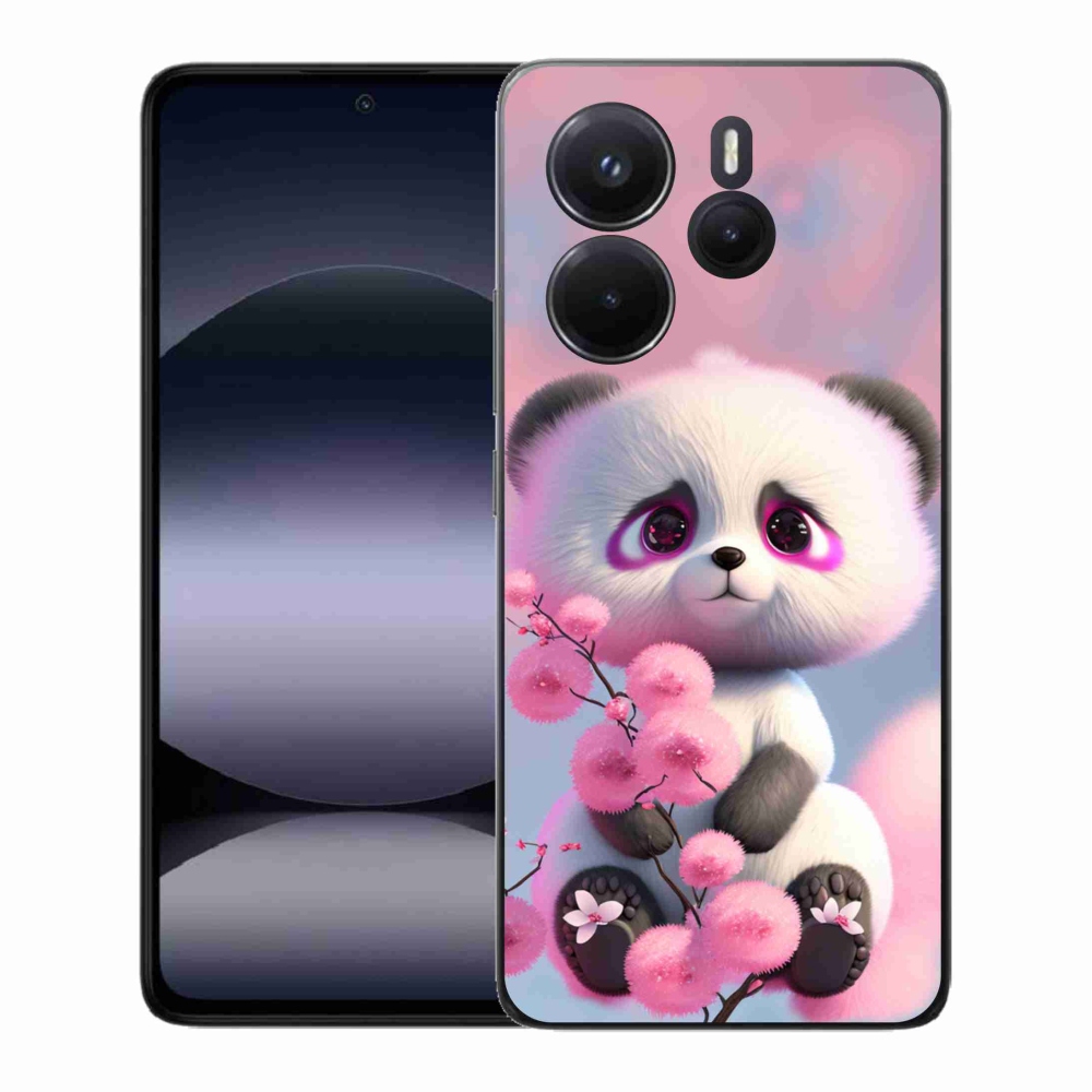 Gélový kryt mmCase na Xiaomi Redmi Note 14 - roztomilá panda 1