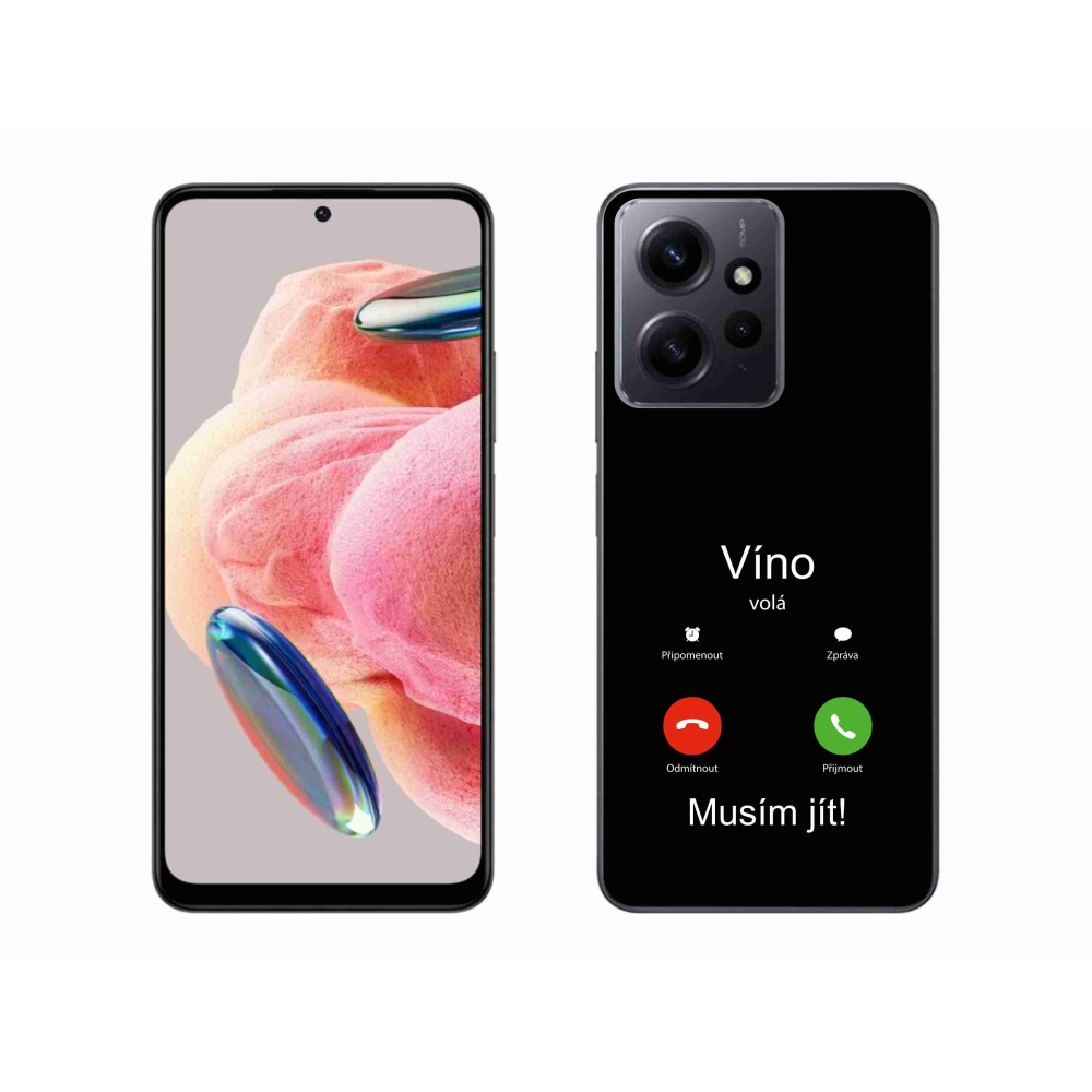 Gélový kryt mmCase na Xiaomi Redmi Note 12 4G - víno volá čierne pozadie