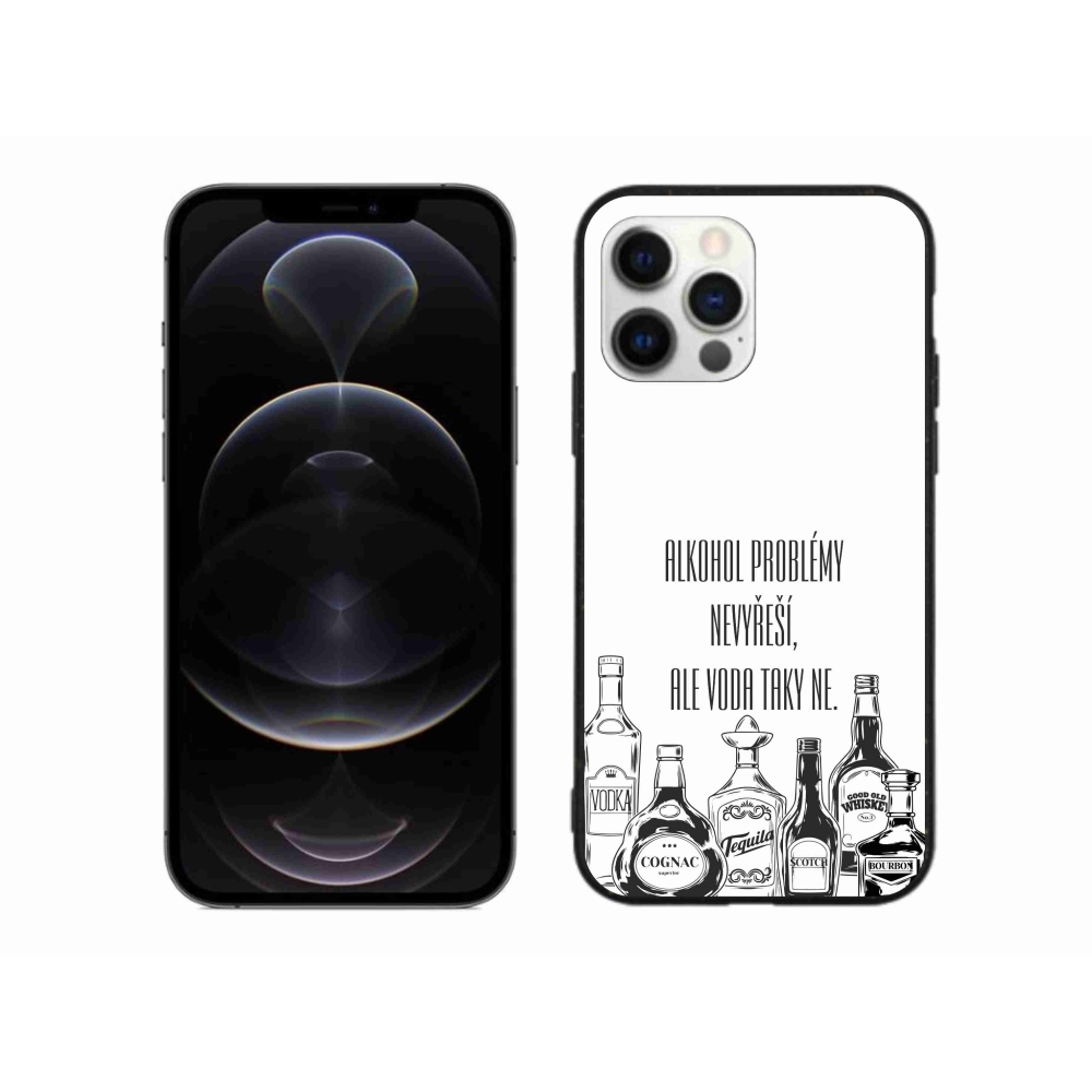 Gélový kryt mmCase na iPhone 12 Pro Max - vtipný text biele pozadie