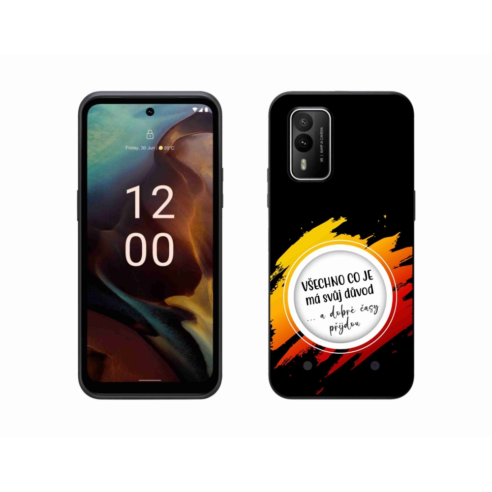 Gélový kryt mmCase na Nokia XR21 - citát 3 čierne pozadie