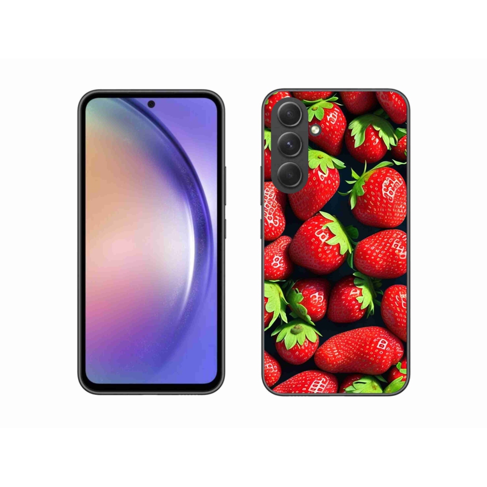 Gélový kryt mmCase na Samsung Galaxy A54 5G - jahody