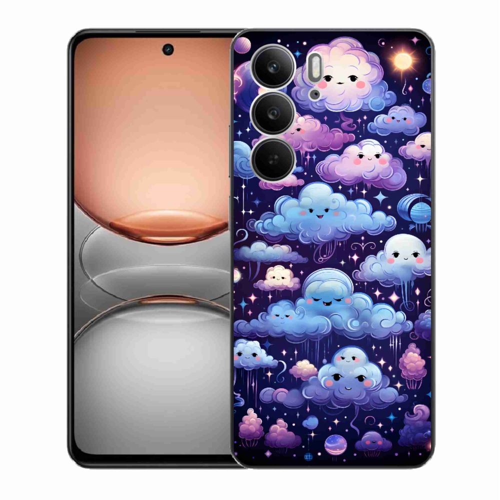 Gélový kryt mmCase na Realme C75 - mráčiky