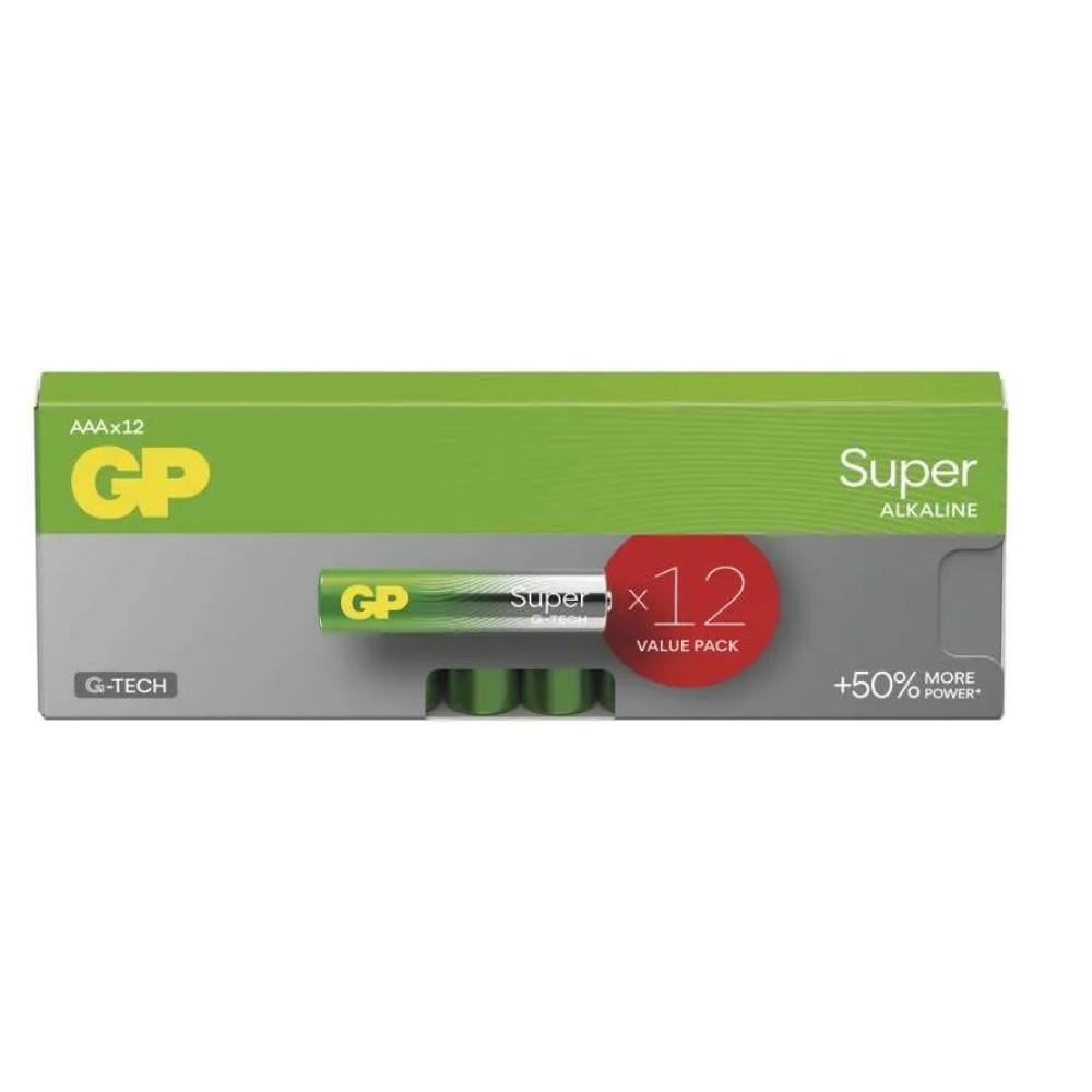 Alkalická batéria GP Super AAA (LR03) - 12ks