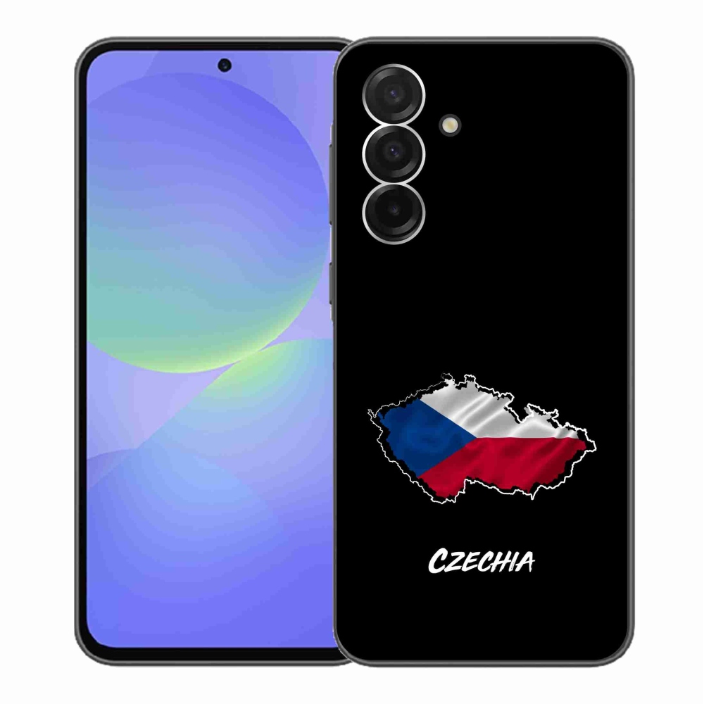 Gélový kryt mmCase na Samsung Galaxy A36 5G - Czechia čierne pozadie