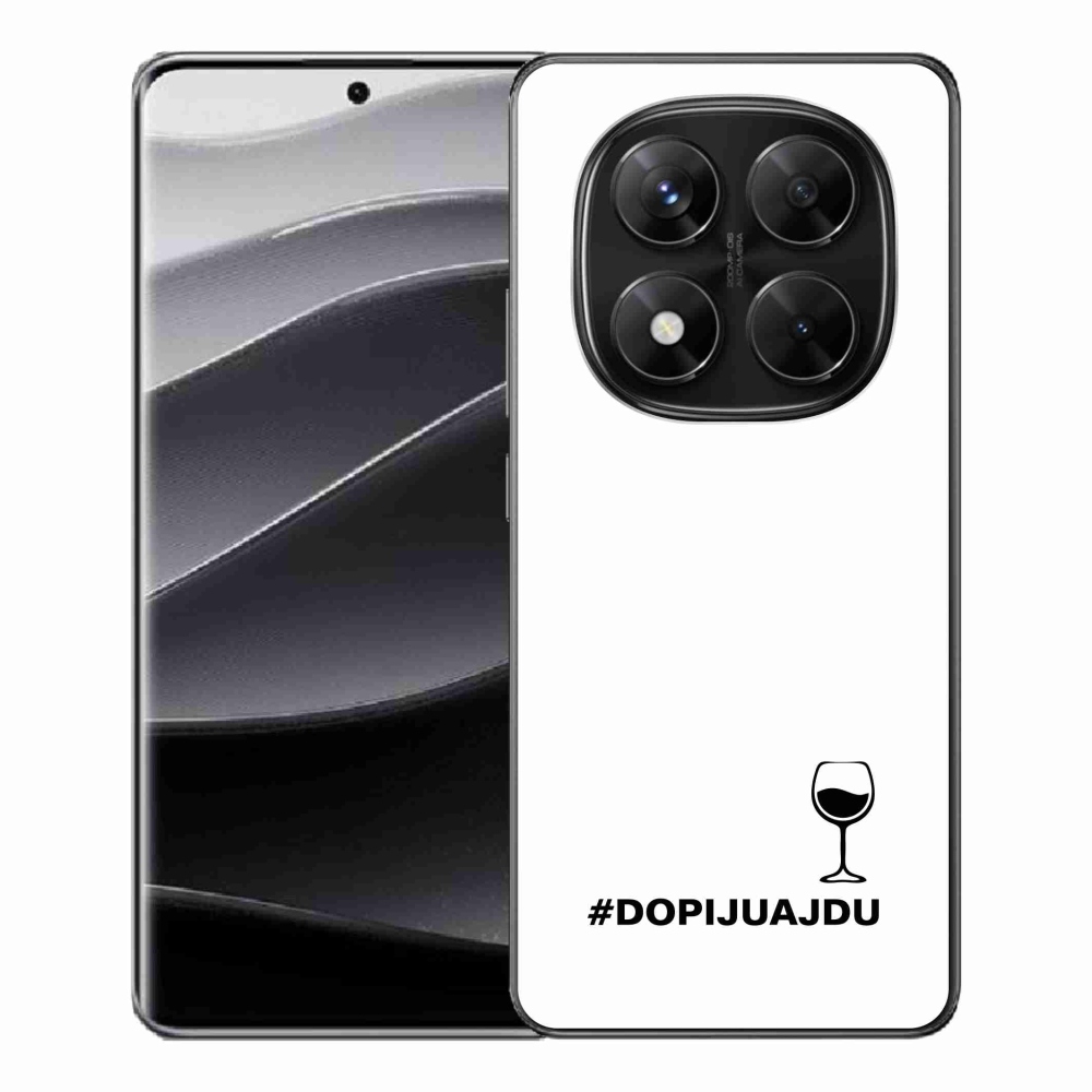 Gélový kryt mmCase na Xiaomi Redmi Note 14 Pro 5G/Poco X7 5G - vinný motív na bielom pozadí