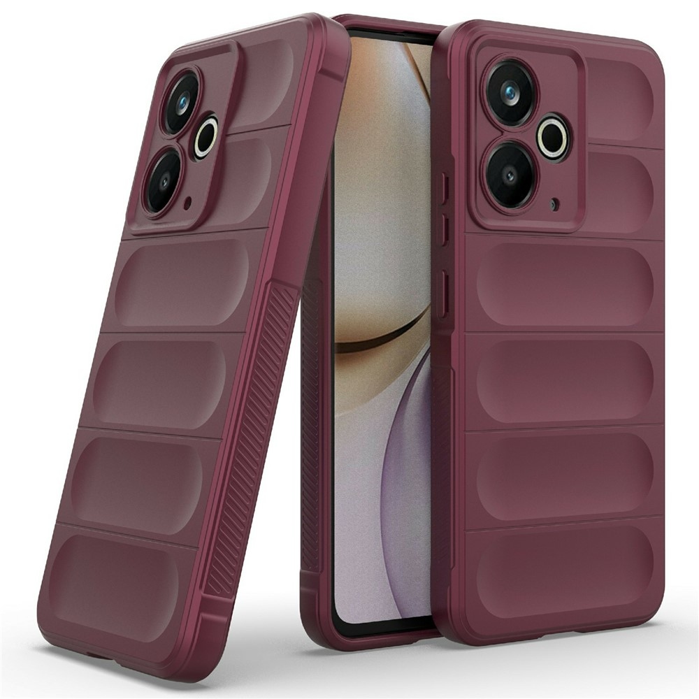 Rugg odolný gélový obal na Realme 14T 5G - vínový