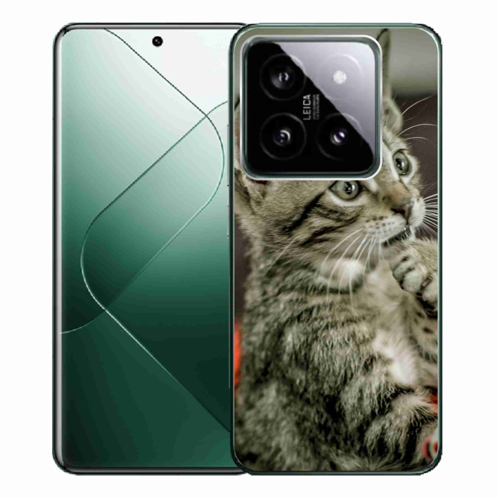 Gélový kryt mmCase na Xiaomi 14 Pro - roztomilá mačka