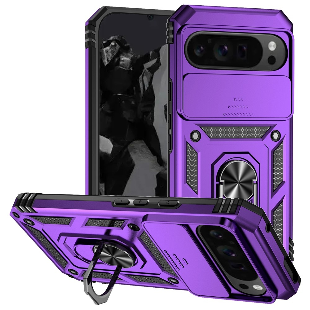 Ring odolný kryt na Google Pixel 10 Pro XL/Pixel 9 Pro XL - fialový