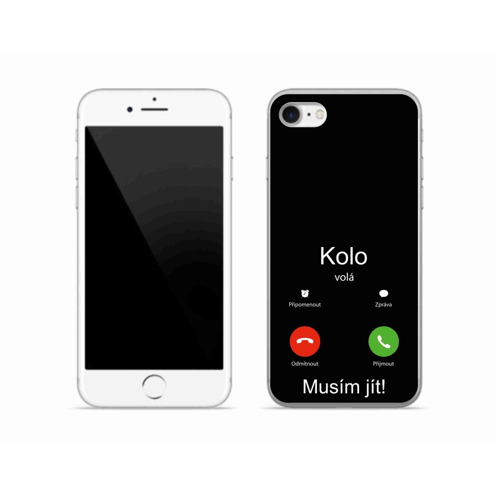 Gélový kryt mmCase na iPhone SE (2022) - kolo volá čierne pozadie