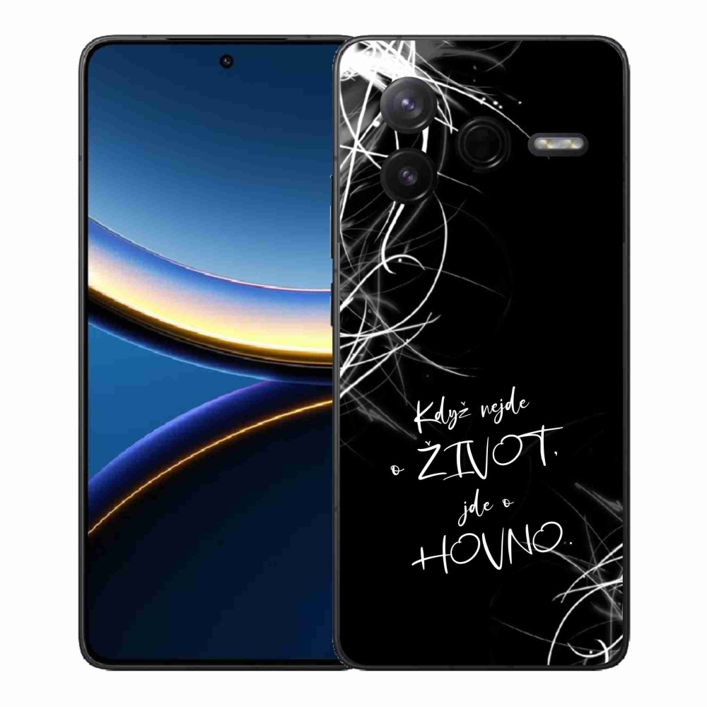 Gélový kryt mmCase na Xiaomi Poco F7 Pro - vtipný text 16 čierne pozadie