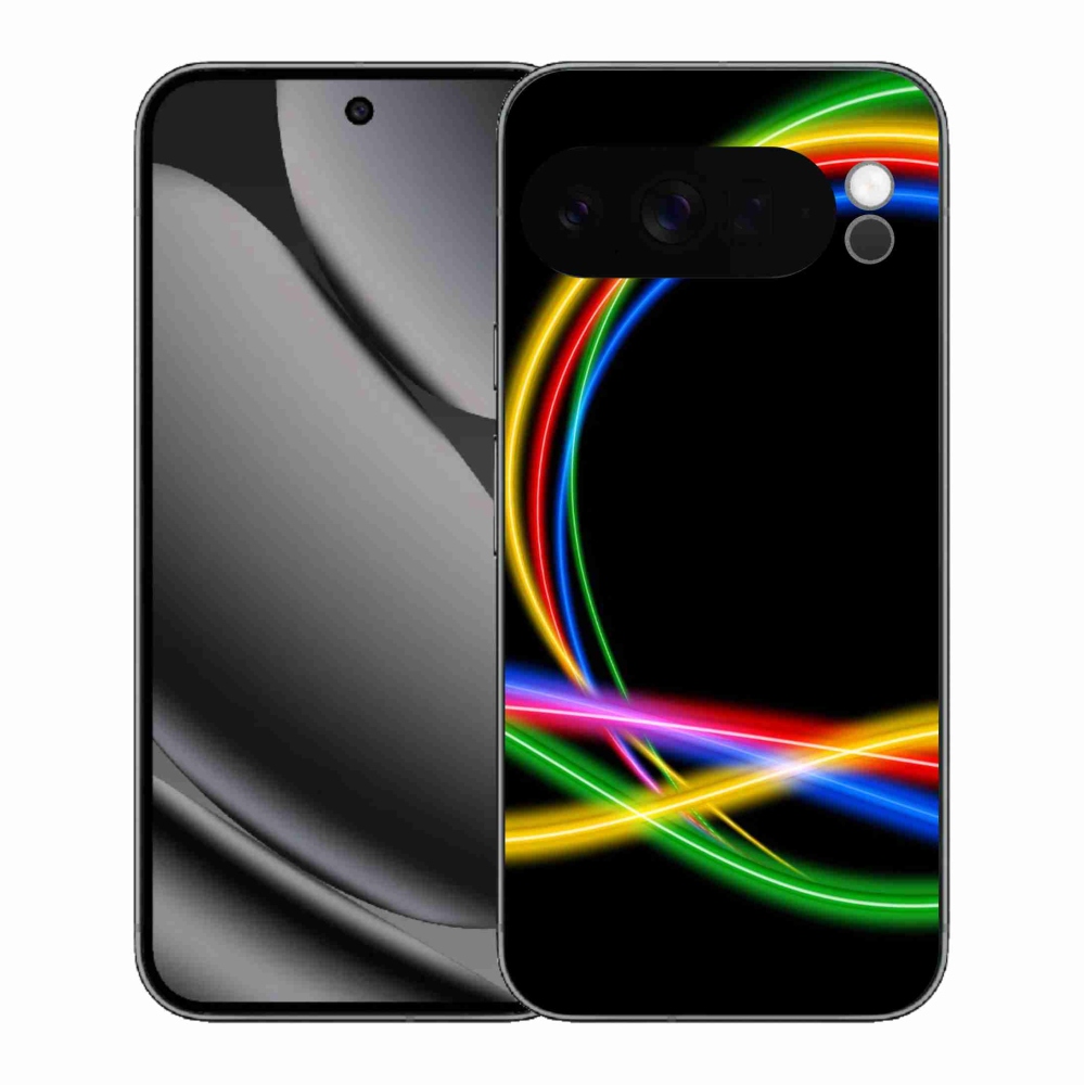 Gélový kryt mmCase na Google Pixel 10 Pro XL - neónové kruhy
