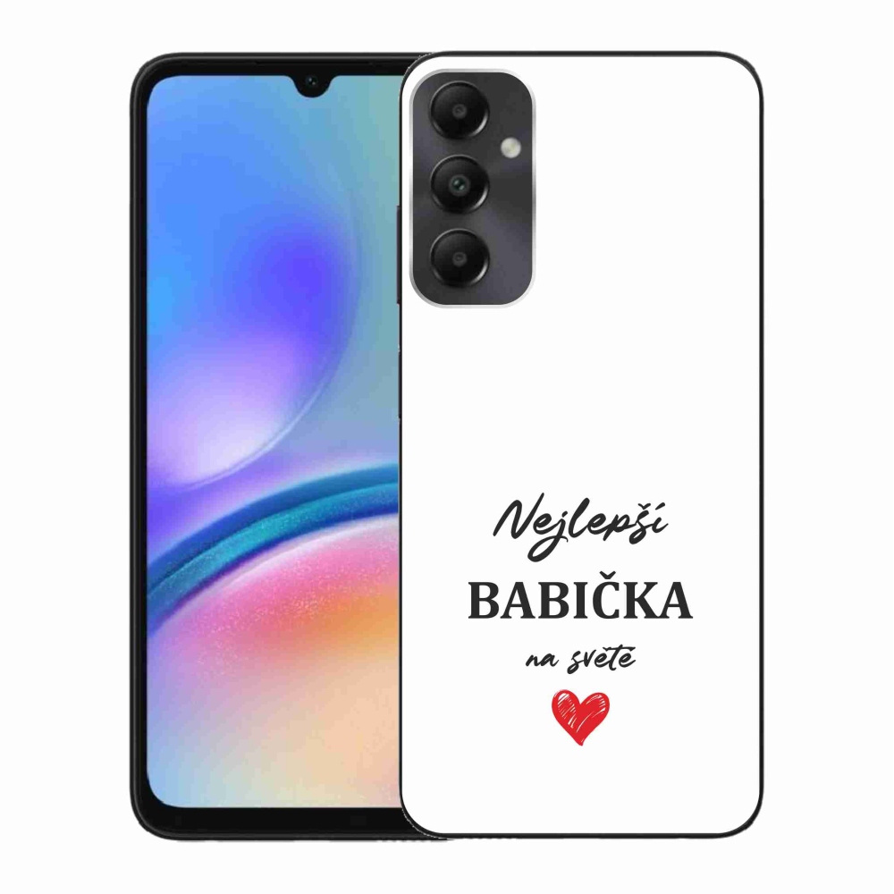 Gélový kryt mmCase na Samsung Galaxy A05s - najlepšia babička 1 biele pozadie