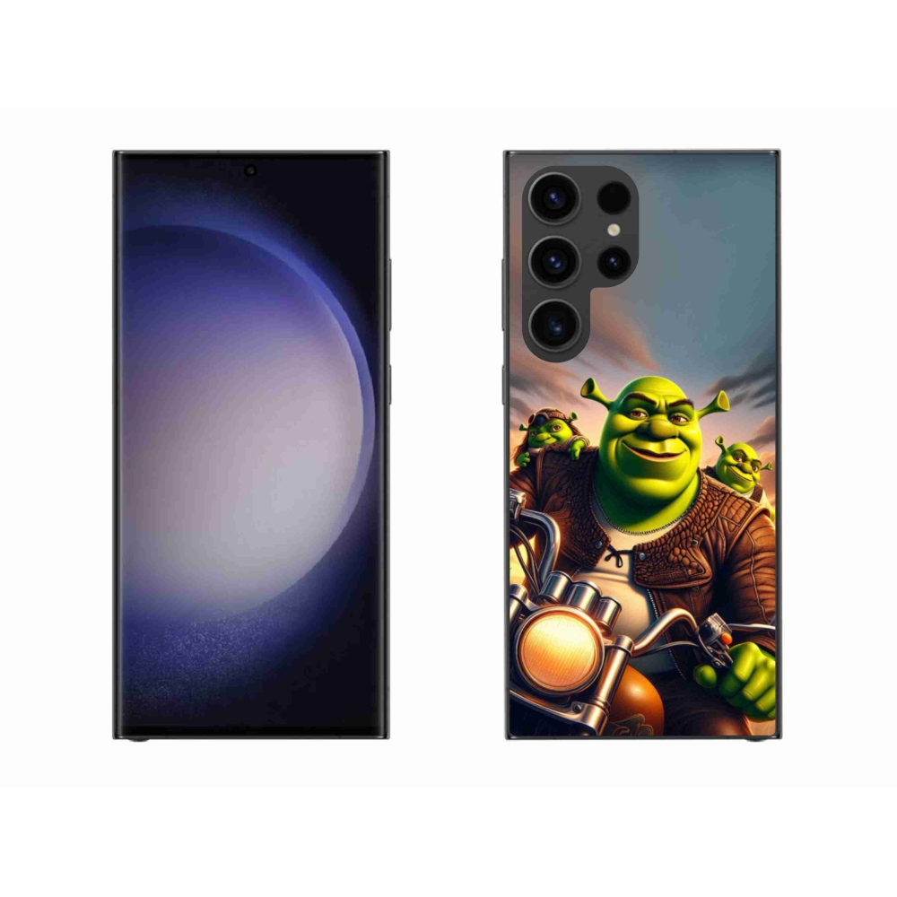 Gélový kryt mmCase na Samsung Galaxy S23 Ultra 5G - shrek na motorke