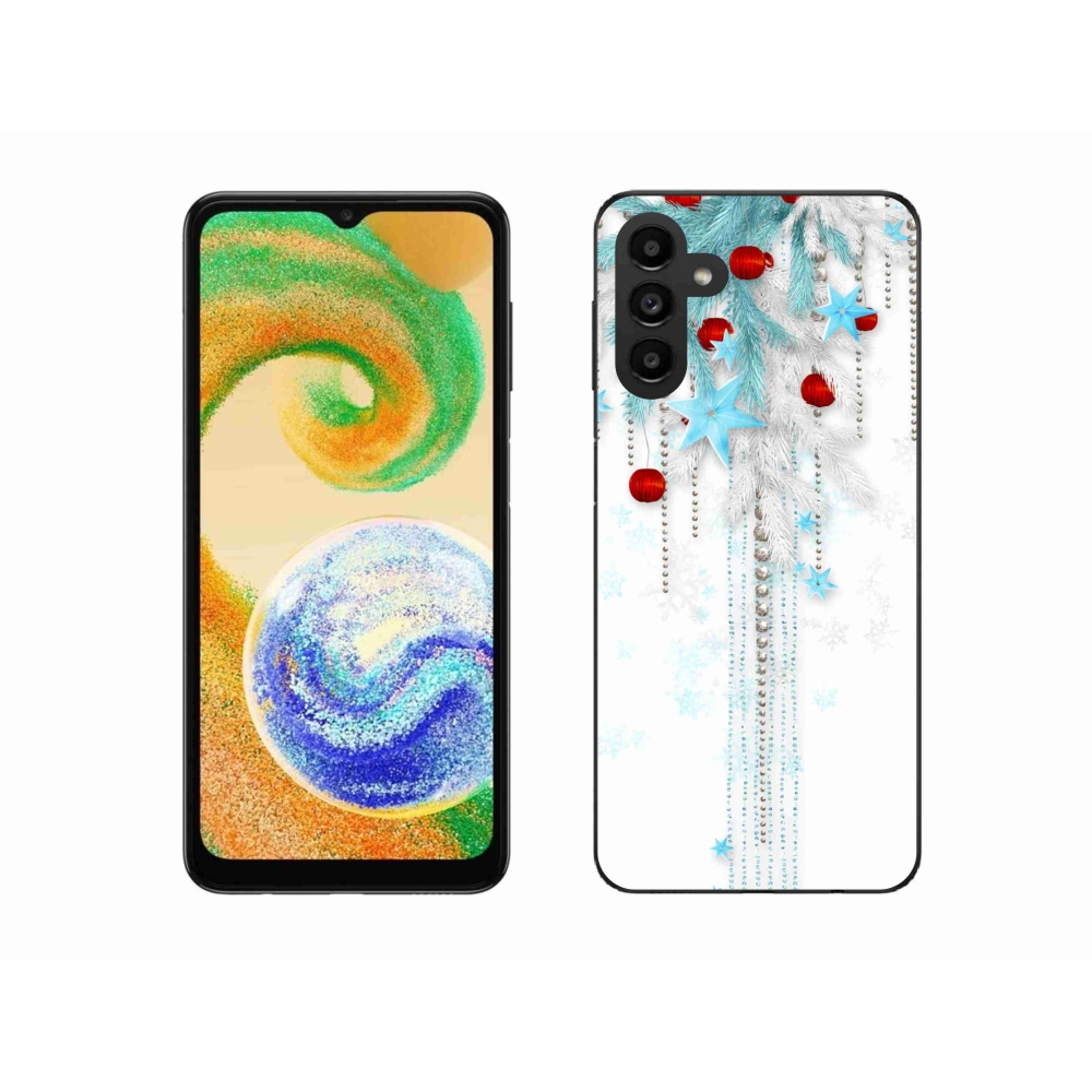 Gélový kryt mmCase na Samsung Galaxy A04s (164.7x76.7x9.1mm) - vianočné ozdoby