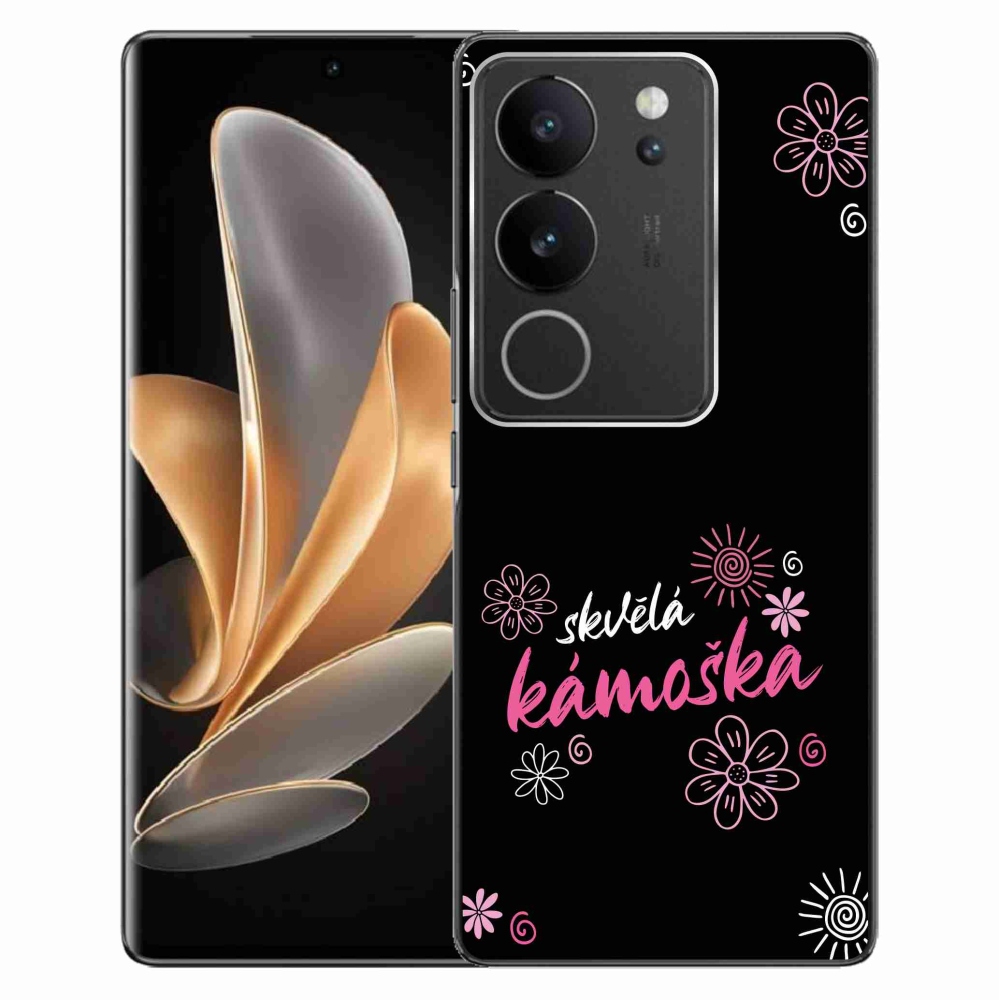 Gélový kryt mmCase na Vivo V29 5G - skvelá kamoška čierne pozadie