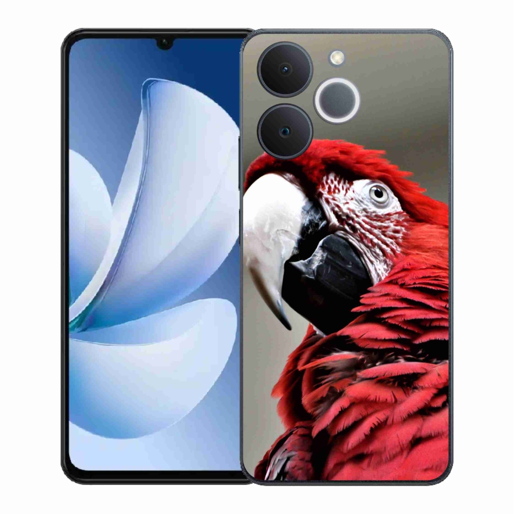 Gélový kryt mmCase na Realme Note 70T - papagáj ara červený