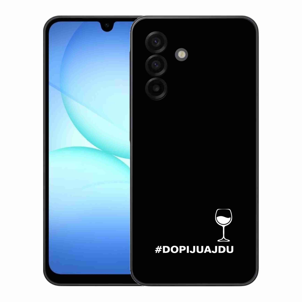 Gélový kryt mmCase na Samsung Galaxy A17 4G/5G - vínny motív čierne pozadie
