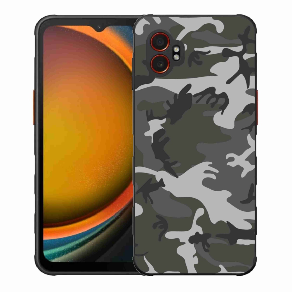Gélový kryt mmCase na Samsung Galaxy Xcover 7 Pro - maskáčový vzor