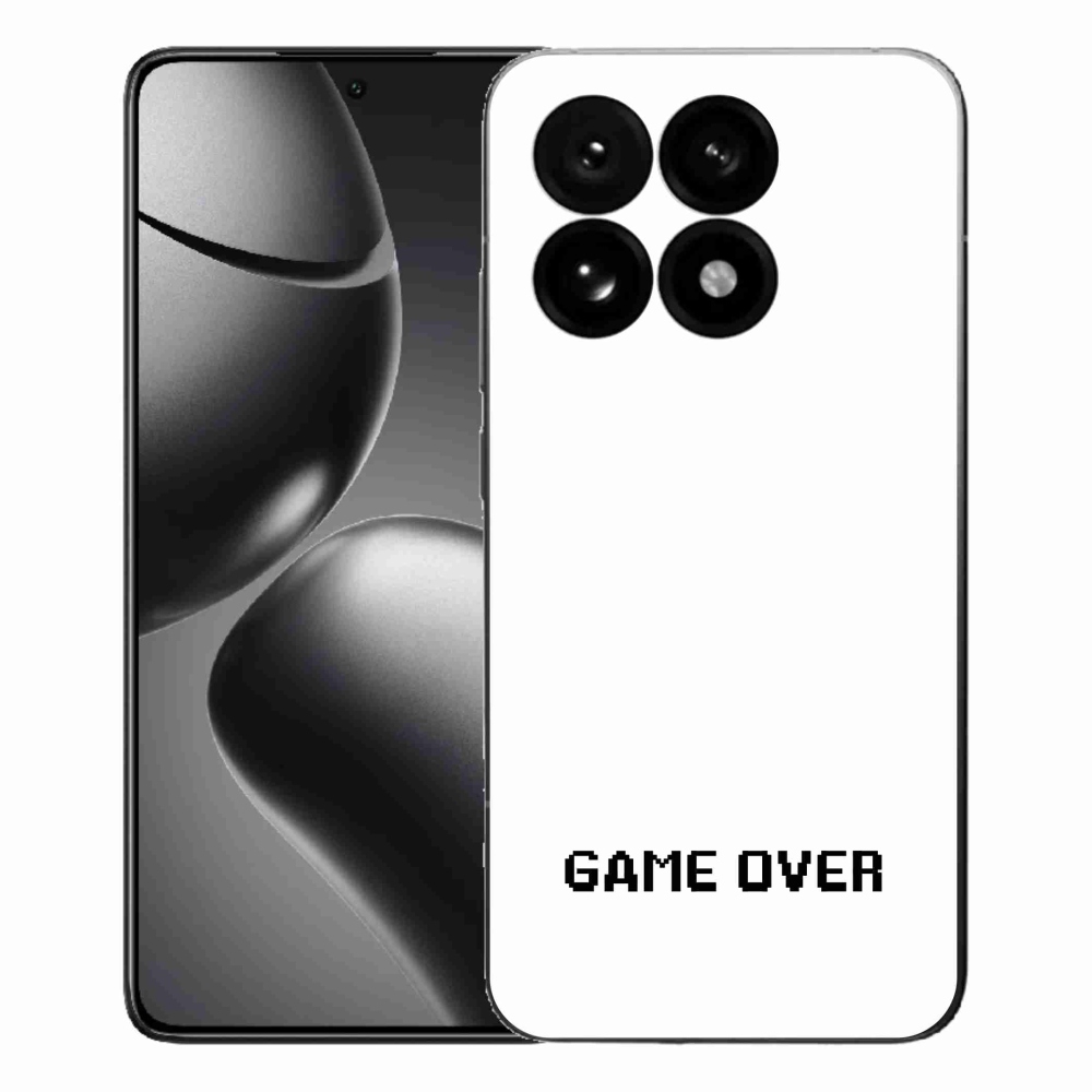 Gélový kryt mmCase na Xiaomi 15T - game over biele pozadie