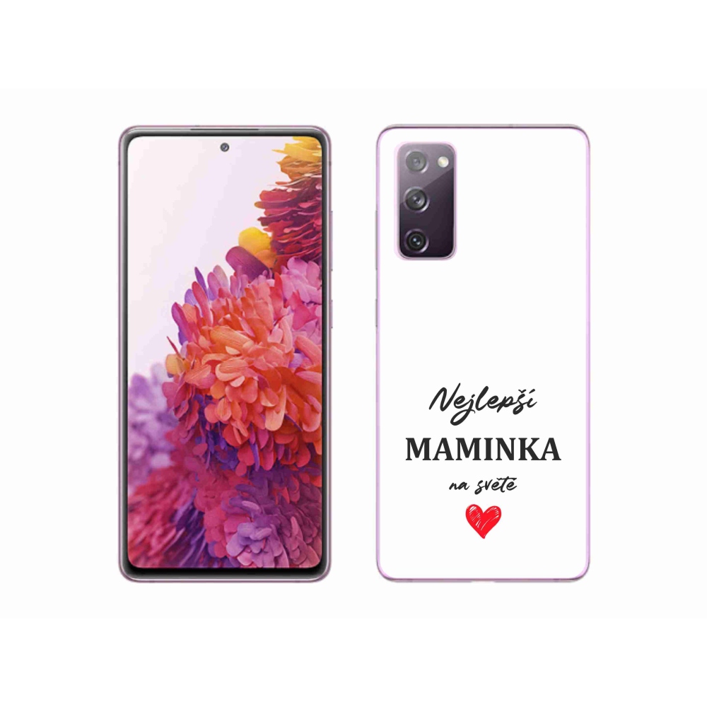 Gélový kryt mmCase na Samsung Galaxy S20 FE - najlepšia mamička 1 biele pozadie