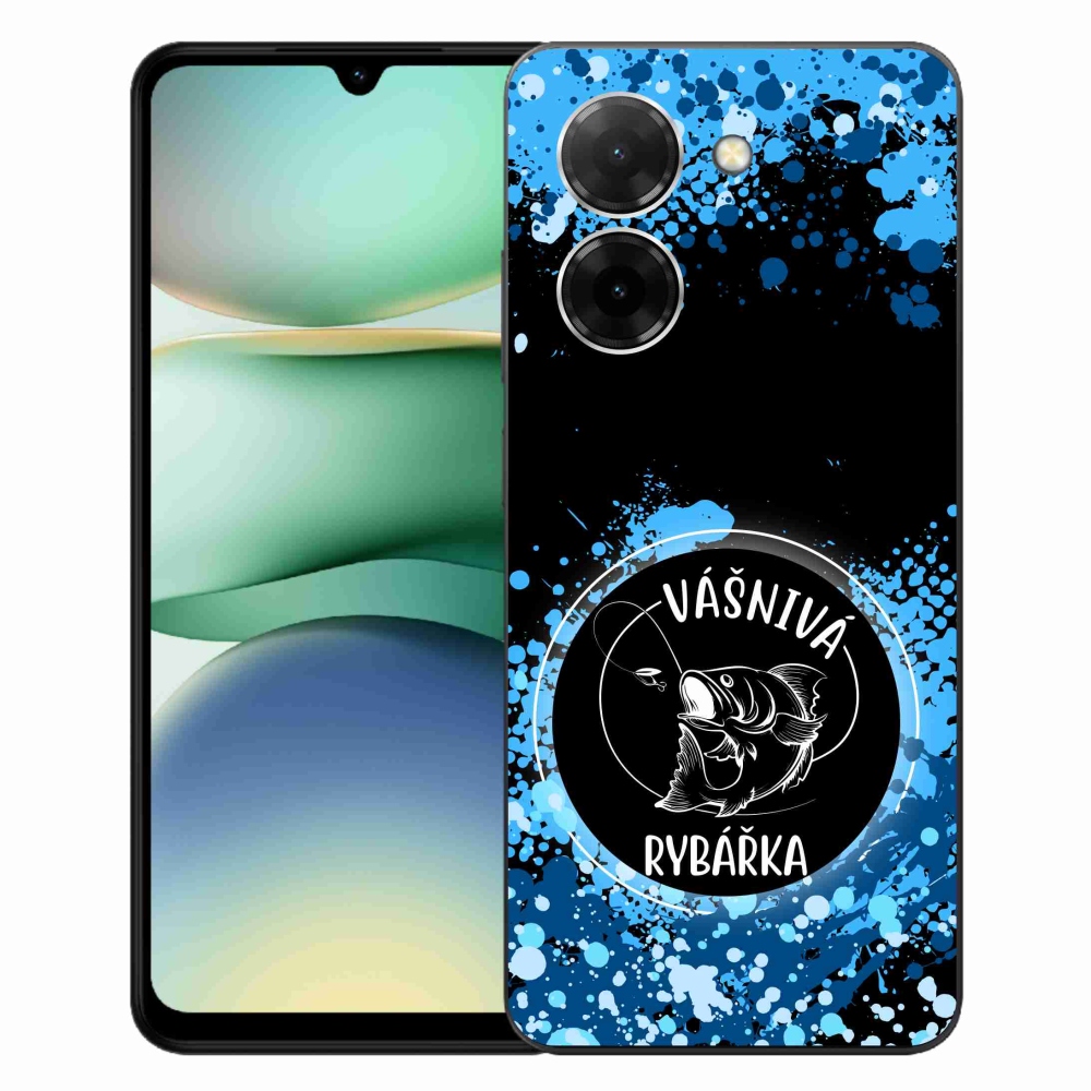 Gélový kryt mmCase na Xiaomi Redmi A5 - vášnivá rybárka čierne pozadie