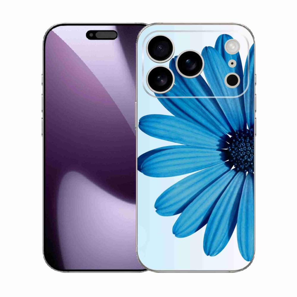 Gélový kryt mmCase na iPhone 17 Pro - modrá margaréta