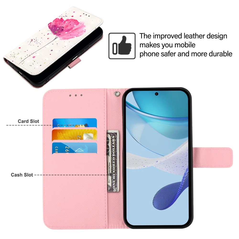 Patte knižkové puzdro na Samsung Galaxy M55 5G - ružový kvet
