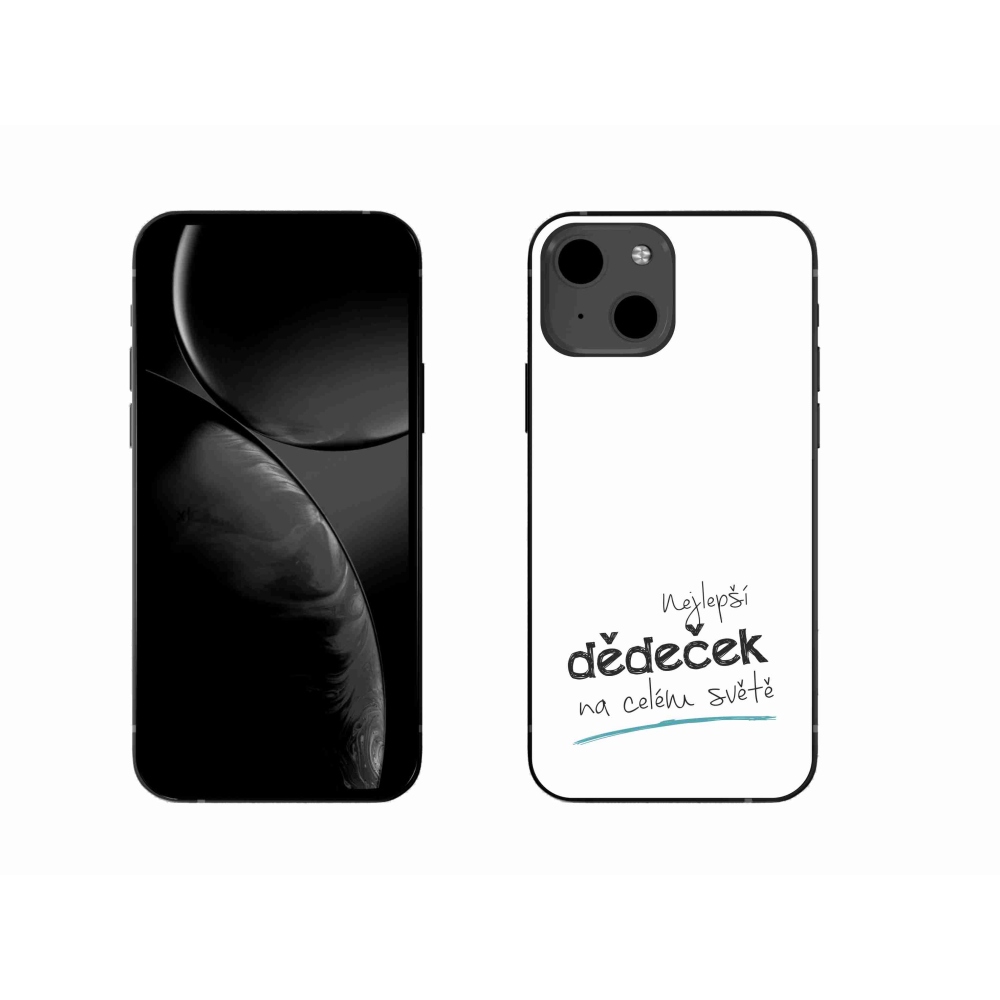 Gélový kryt mmCase na iPhone 13 6.1 - najlepší dedko 3 biele pozadie