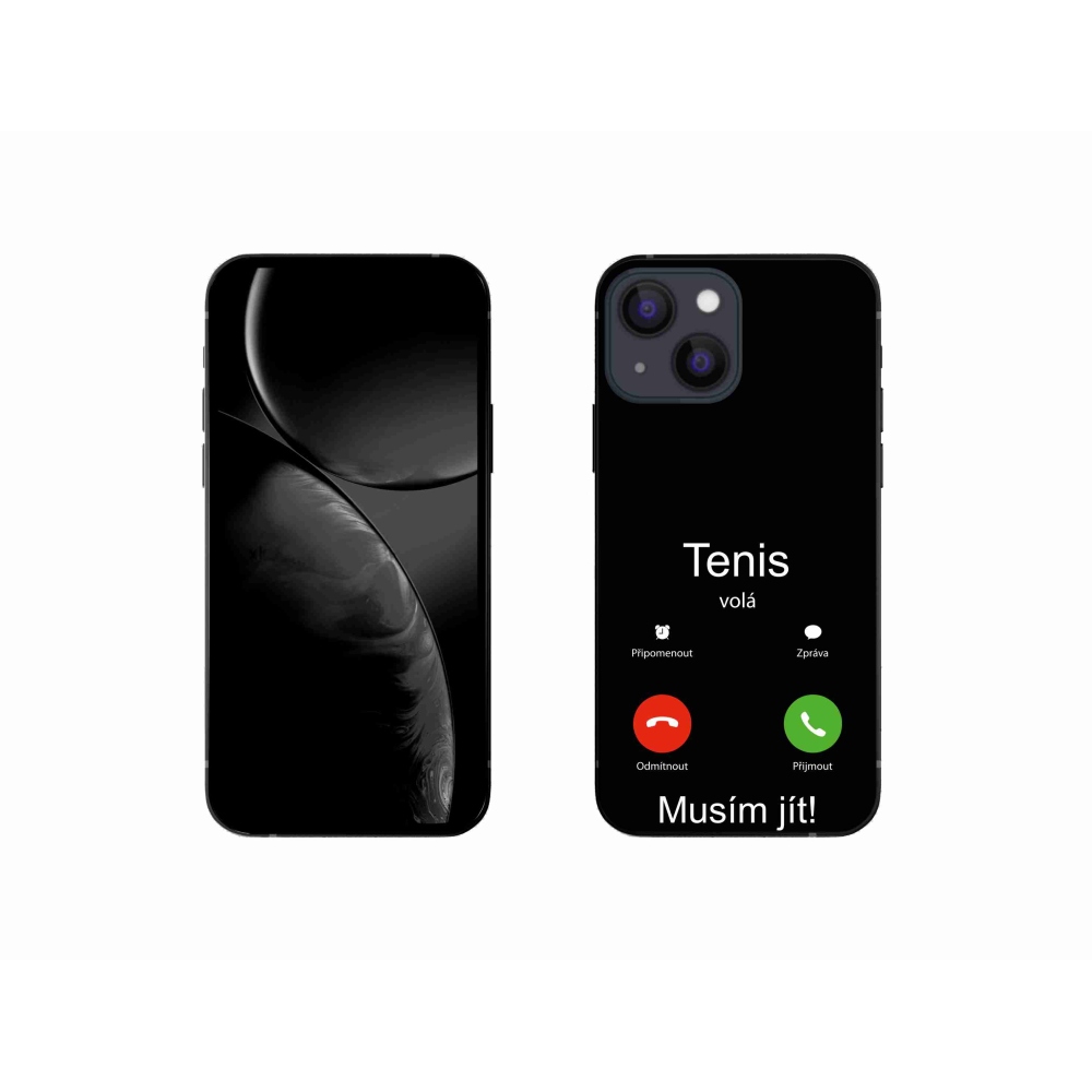 Gélový kryt mmCase na iPhone 13 mini 5.4 - tenis volá čierne pozadie