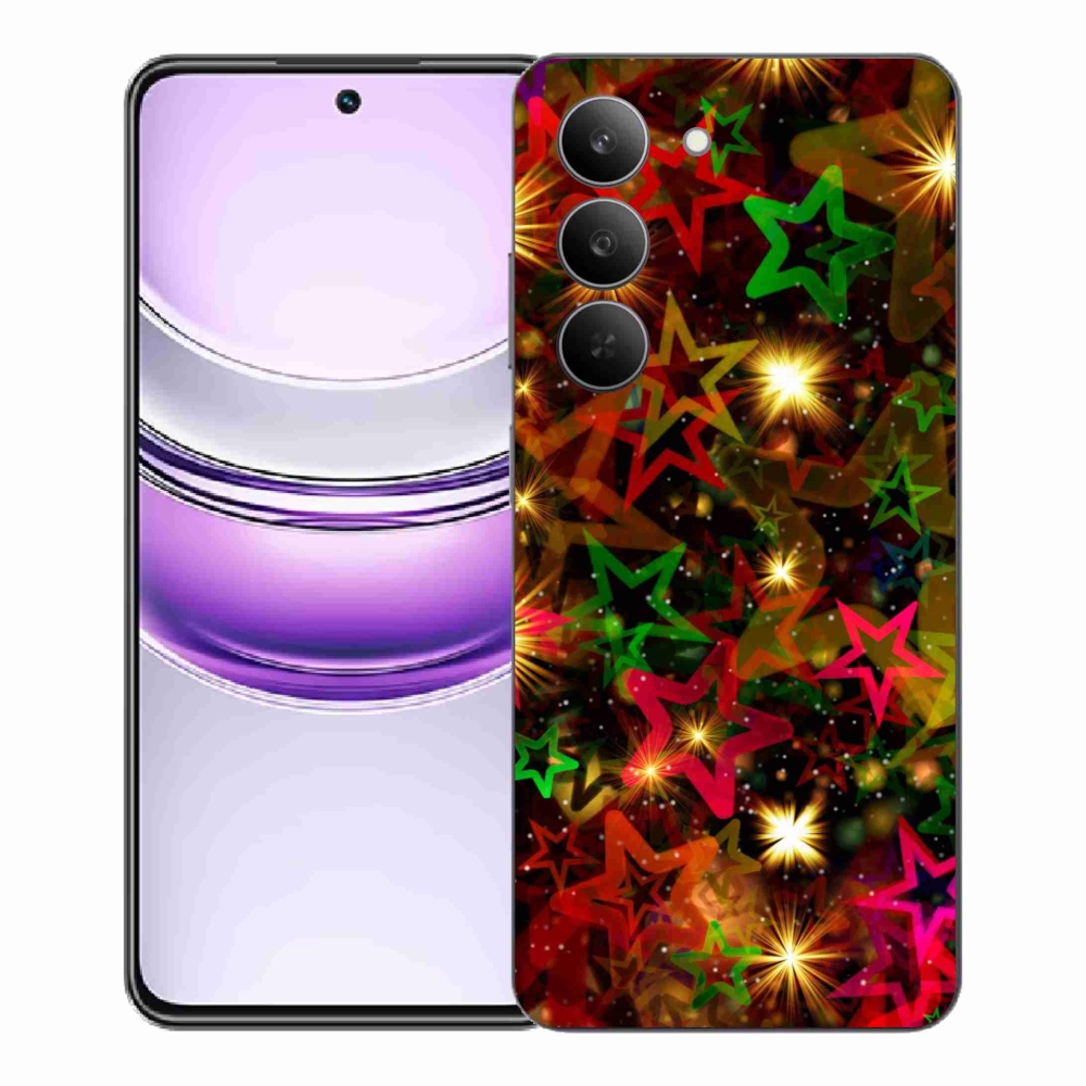 Gélový kryt mmCase na Realme 14x 5G - farebné hviezdičky