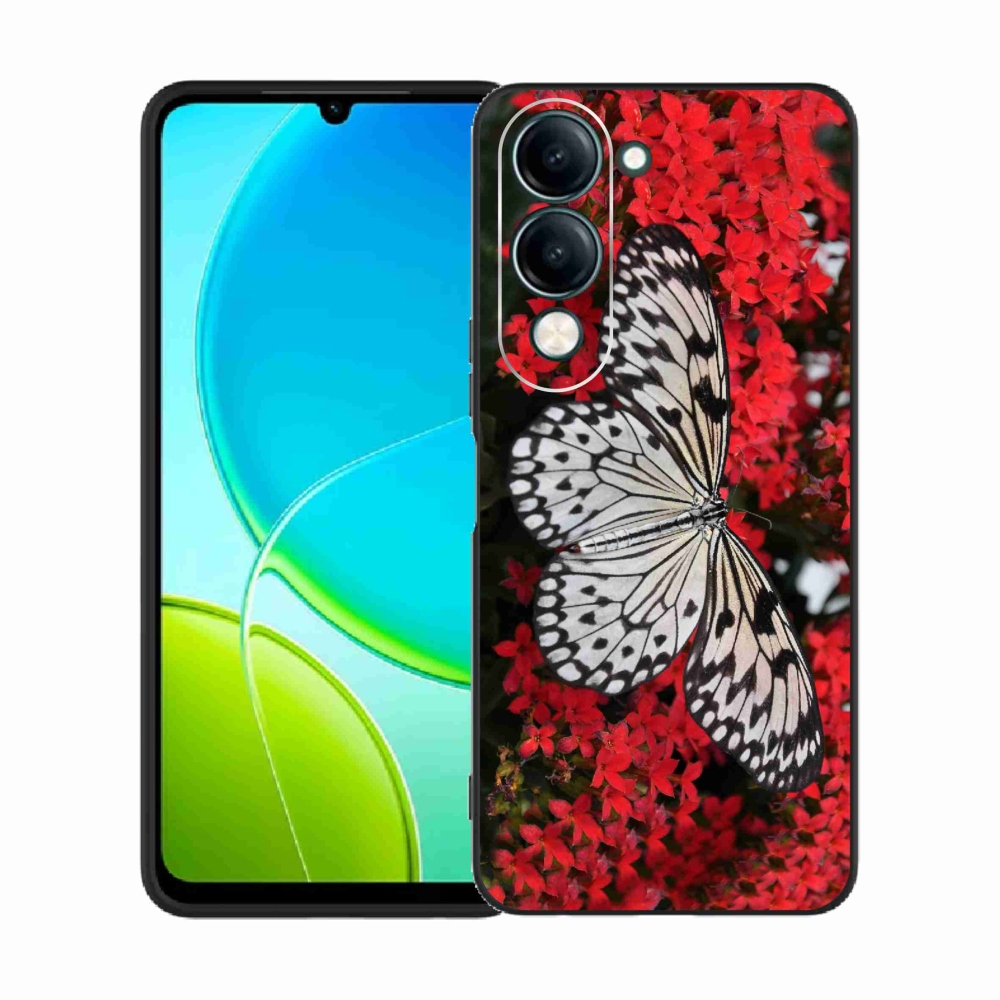 Gélový kryt mmCase na Vivo Y29s 5G - čiernobiely motýľ 1