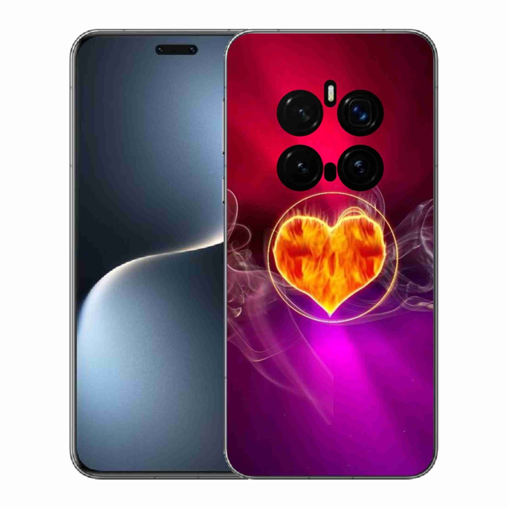 Gélový kryt mmCase na Honor Magic 7 Pro 5G - ohnivé srdce
