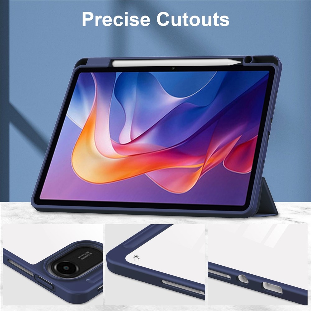 Case chytré zatváracie púzdro na tablet Xiaomi Redmi Pad 2 - tmavomodré