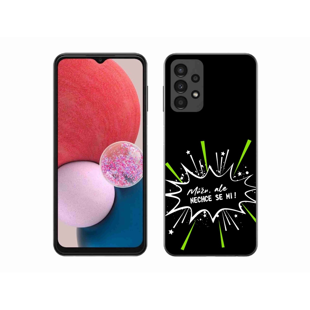 Gélový kryt mmCase na Samsung Galaxy A13 4G - vtipný text 11 čierne pozadie