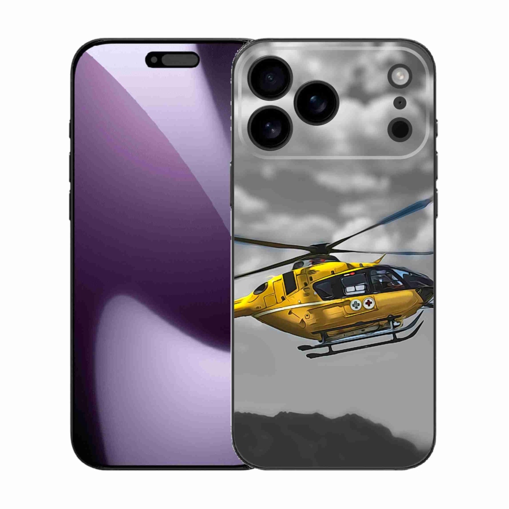 Gélový kryt mmCase na iPhone 17 Pro Max - žltá helikoptéra