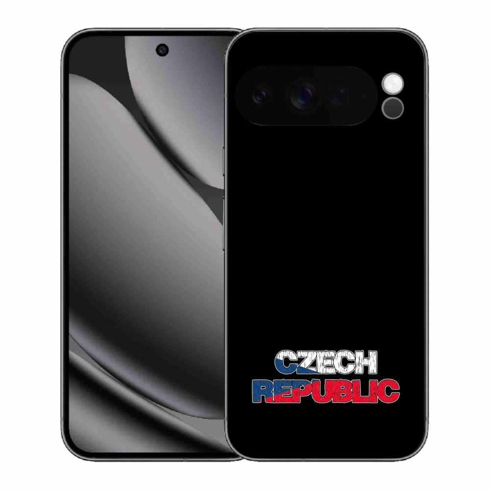 Gélový kryt mmCase na Google Pixel 10 Pro XL - Czech Republic čierne pozadie