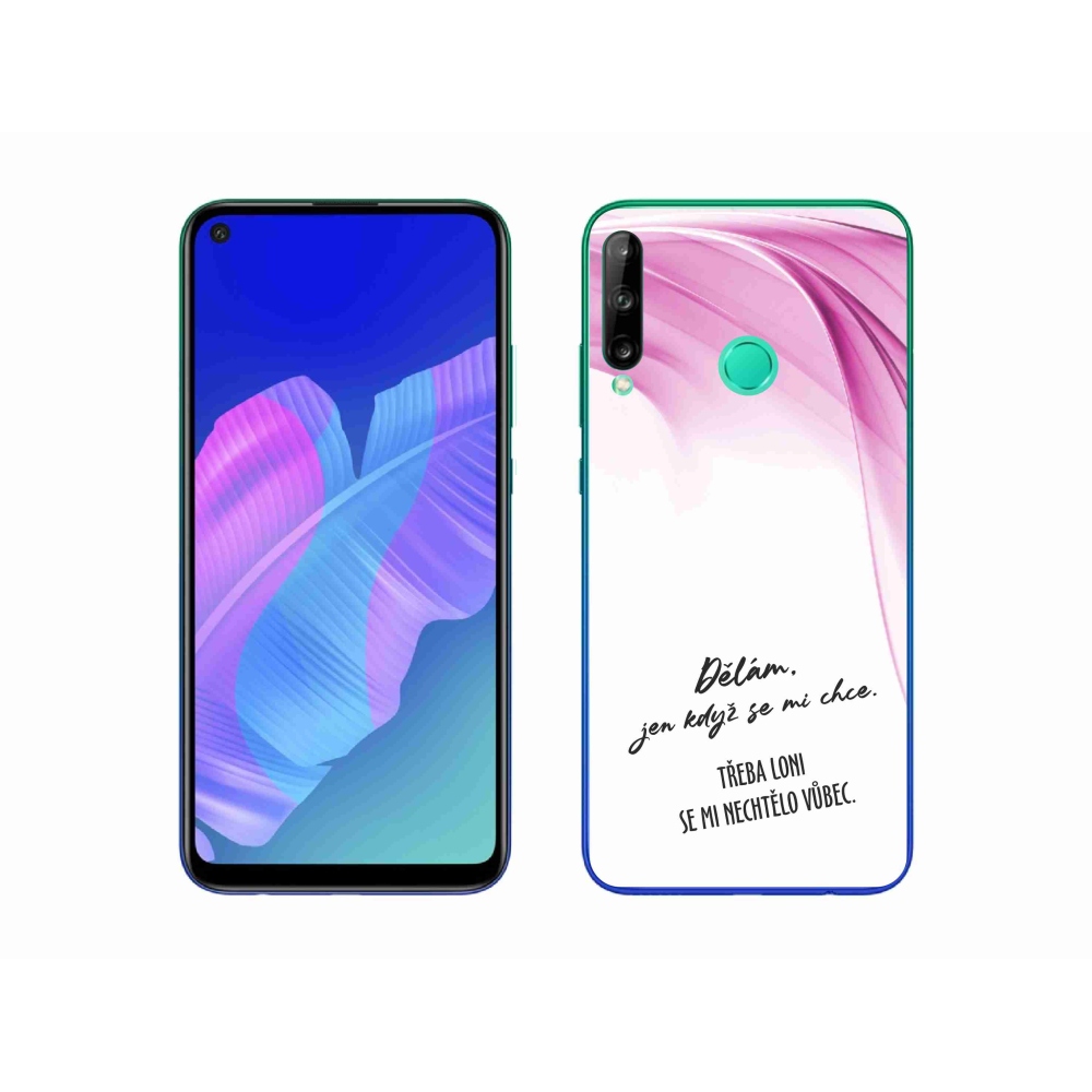 Gélový kryt mmCase na Huawei P40 Lite E - vtipný text 12 biele pozadie