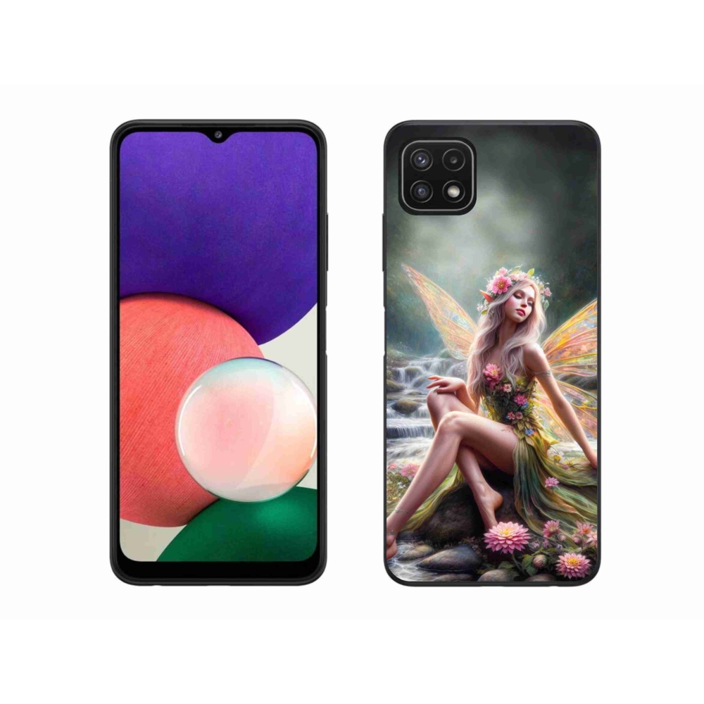 Gélový kryt mmCase na Samsung Galaxy A22 5G - motýlia žena 1