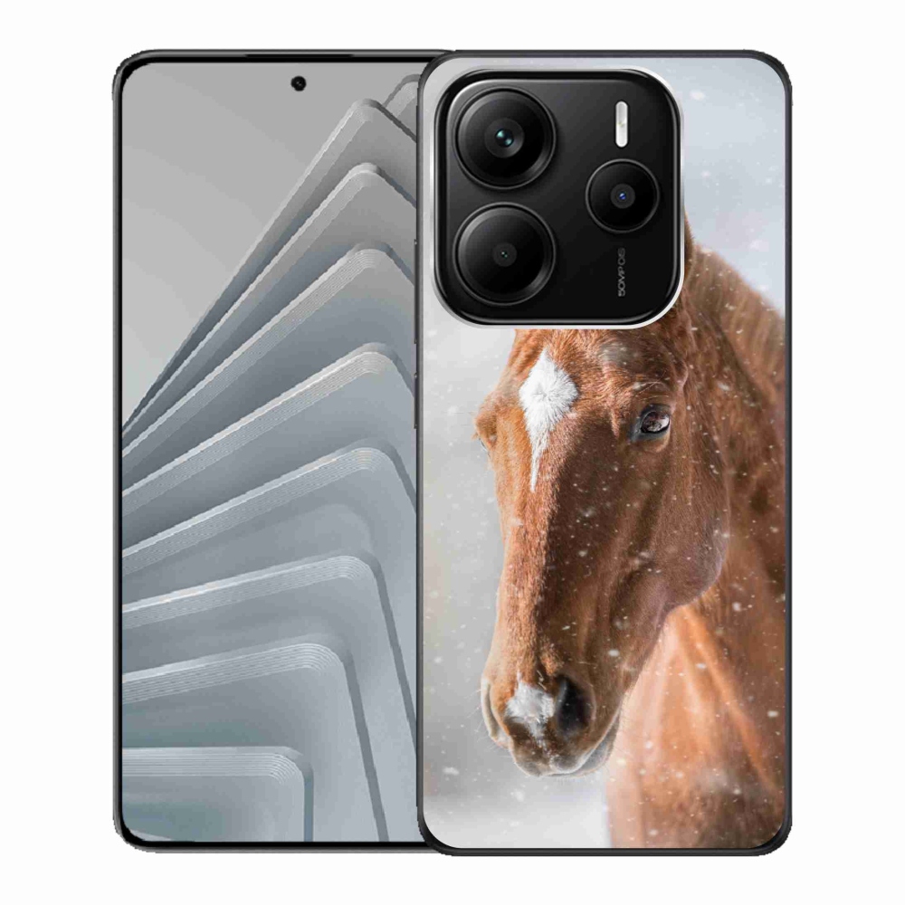 Gélový kryt mmCase na Xiaomi Redmi Note 14 5G - hnedý kôň 2