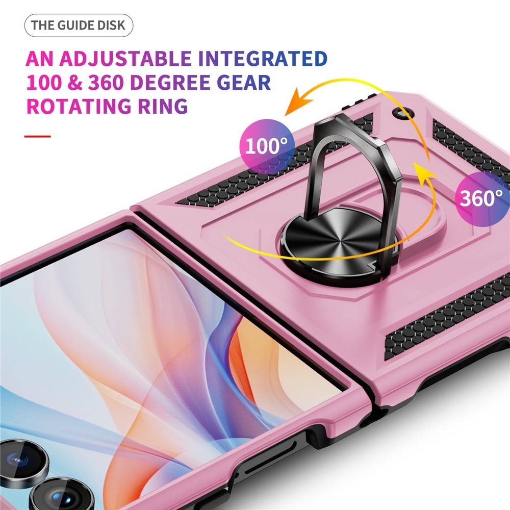 Ring odolný kryt na Samsung Galaxy Z Flip7 5G - ružový
