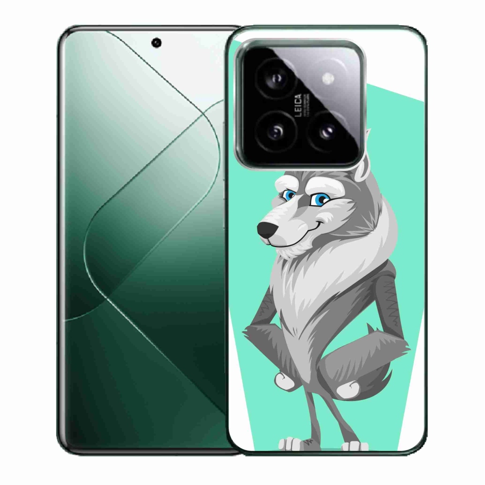 Gélový kryt mmCase na Xiaomi 14 - kreslený vlk